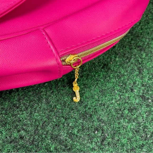 Juicy Couture Fuchsia Pink & Black Sequins Nylon Faux Leather Backpack main image 7